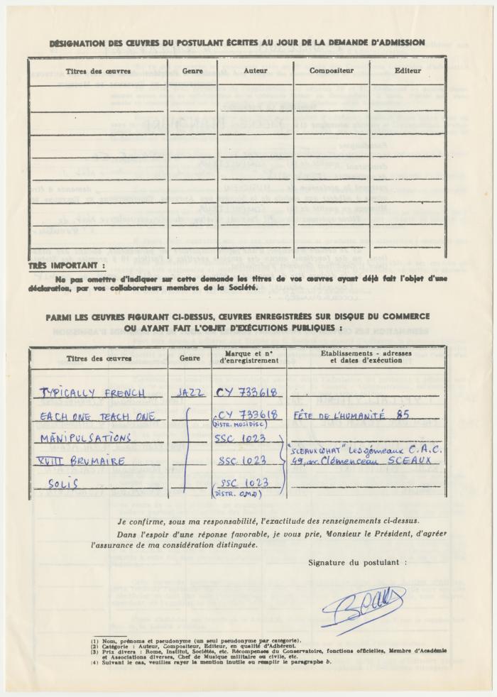 Mus E Sacem Demande D Adh Sion De Pierre Blanchard En Qualit De