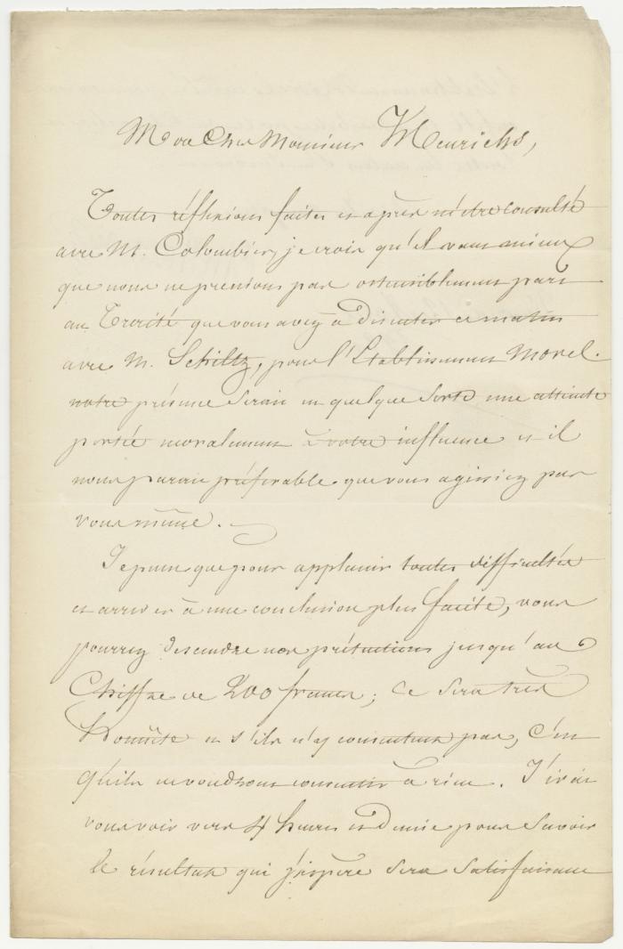 Correspondance de Charles Plantade - 1850