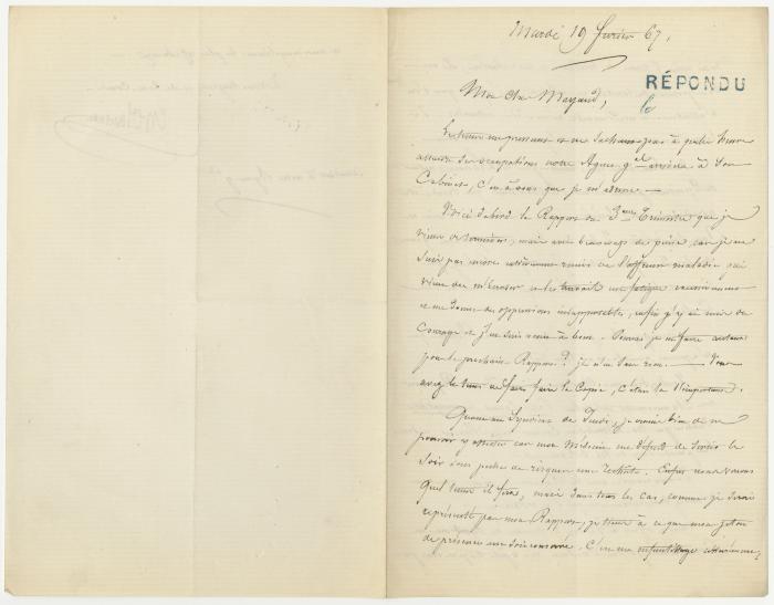 Correspondance de Charles Plantade - 1867